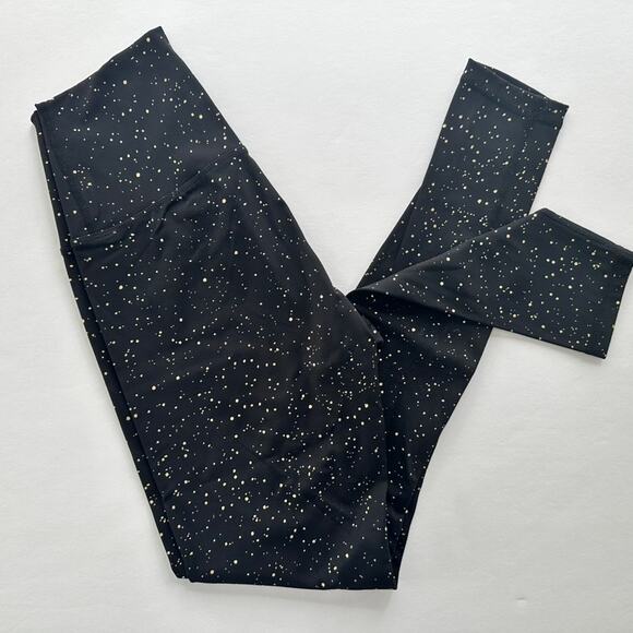 Born Primitive Snergy Legging Black Gold Splatter Small High Rise Gym Crossfit - Picture 2 of 7